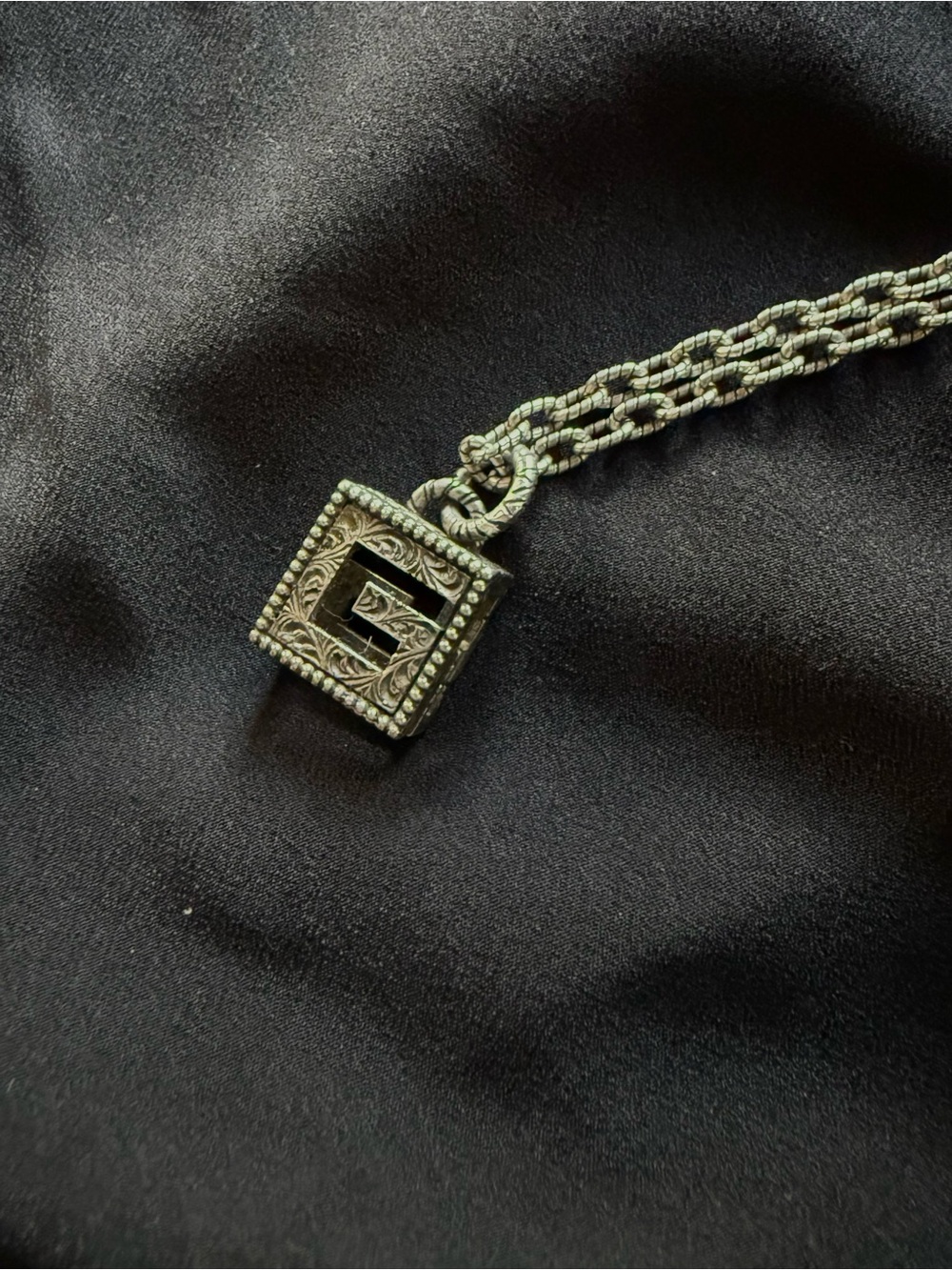 Vintage Gucci G Cube Necklace Sterling Silver 925 - Picture 2 of 9